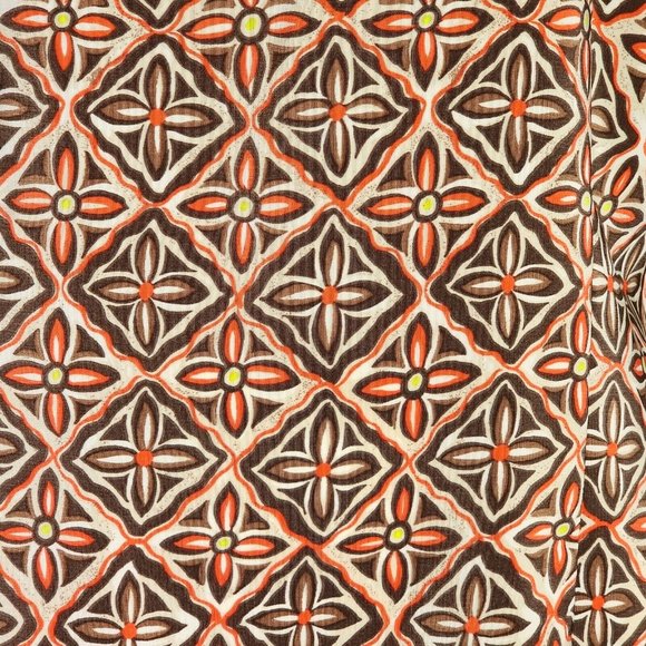 SAG HARBOR Brown Pink Geometric Sleeveless Zip Back Dress Womens Size 14 - Picture 5 of 7